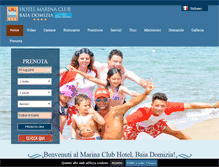 Tablet Screenshot of marinaclubhotel.it